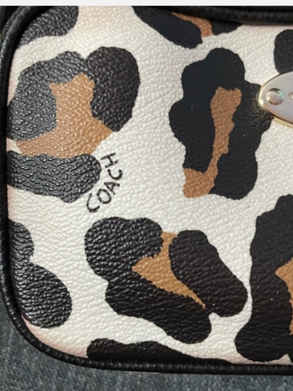 Coach Mini Cross Body Bag in Black, Brown and Cream Leopard Print - Picture 6 of 8